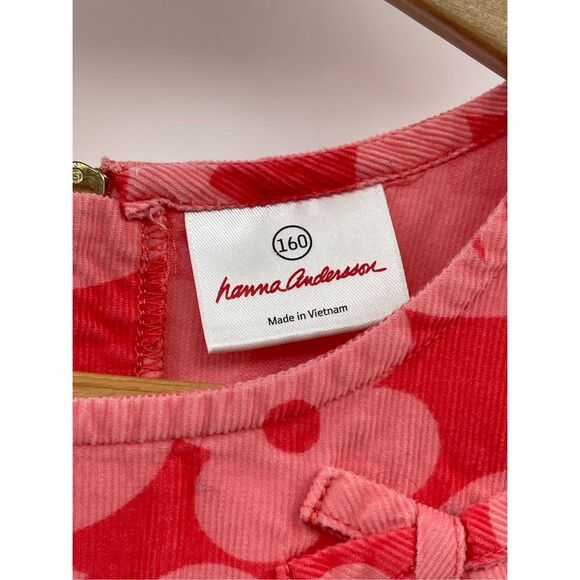 Hanna Andersson Kids Girls Dress Size 16 Pink Floral Corduroy 3/4 Sleeve - Picture 3 of 13